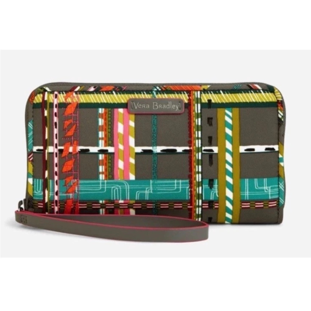 Vera Bradley RFID Midtown Wristlet Wallet in City Plaid - NWT